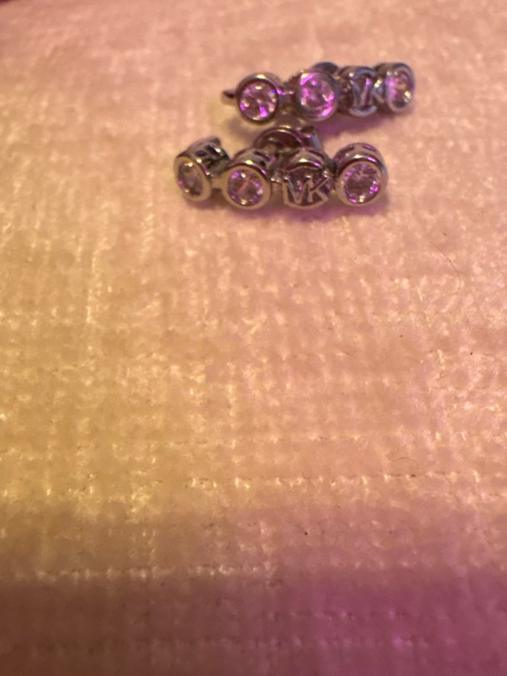 Michael kors Rhinestone Ear Climbers in Silver Tone